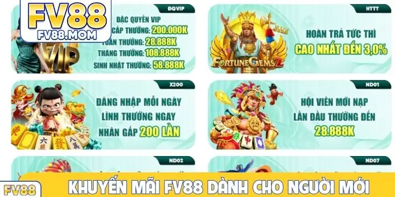 Khuyến mãi FV88 dành cho người mới